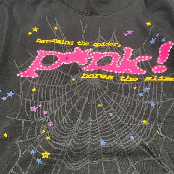 Brand new spider hoodie never worn pink size M